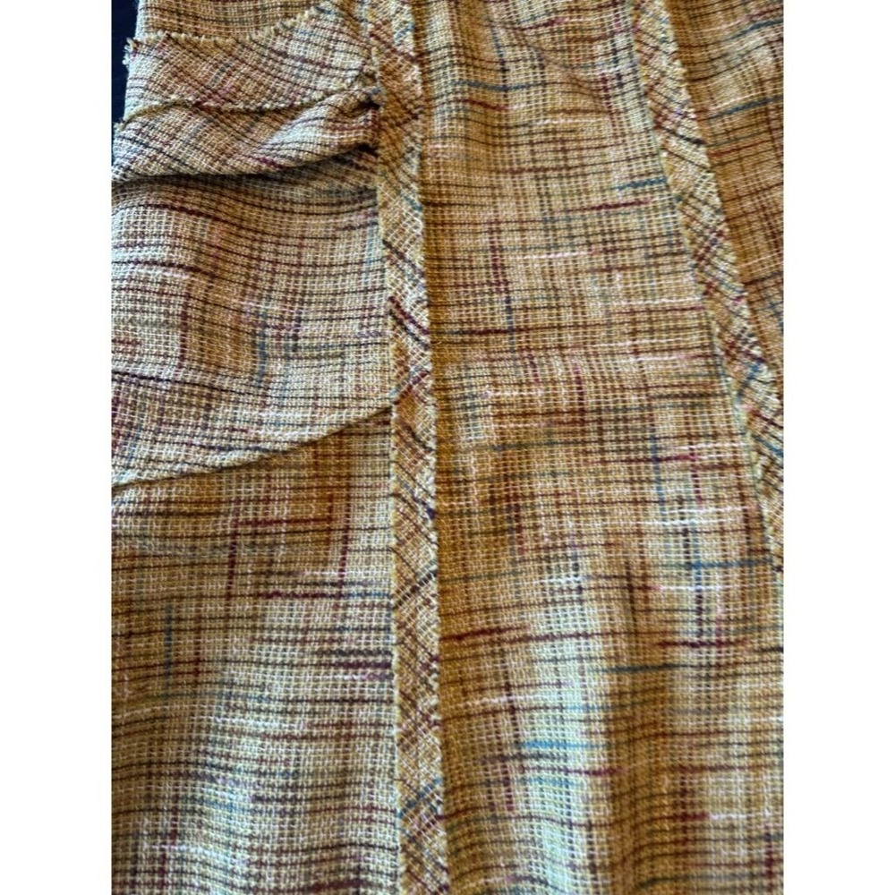 To The Max Skirt Moss Green Tweed A-Line Knee Length YDX33-359 Raw Edge Trim 8 - Picture 2 of 6